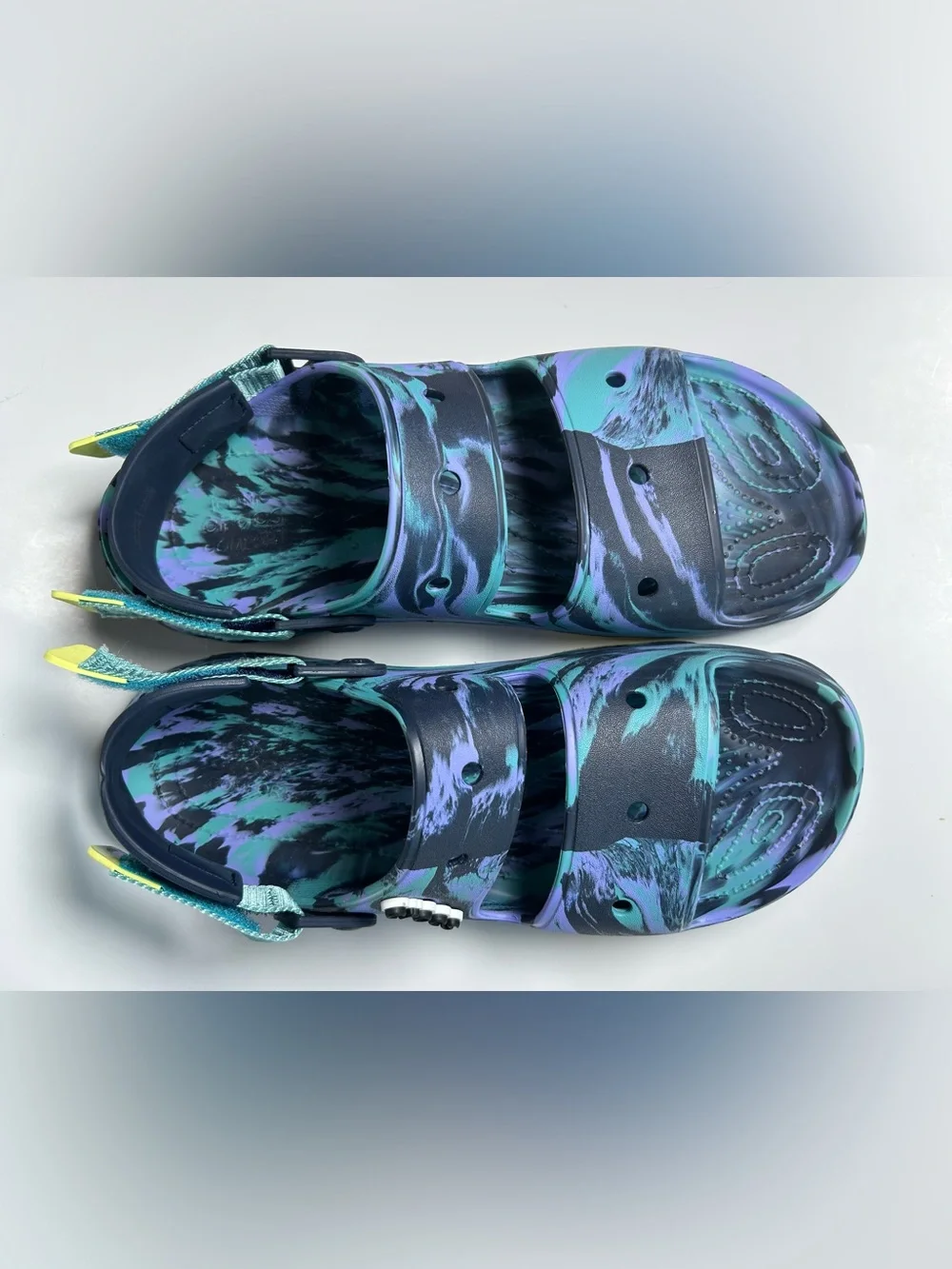 Crocs Classic All Terrain Marbled Sandals Blue Purple Men 15